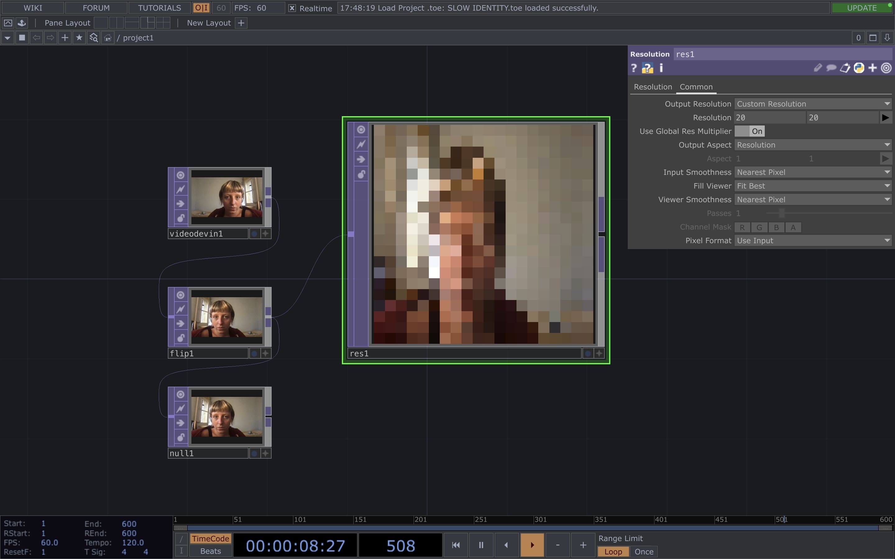 touch designer pixel